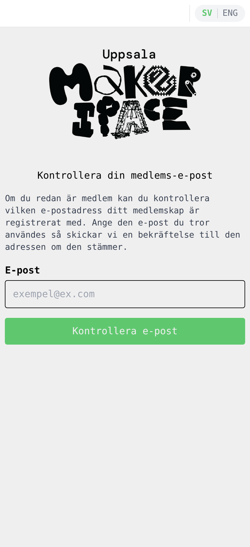 Kontrollera din medlems-e-post