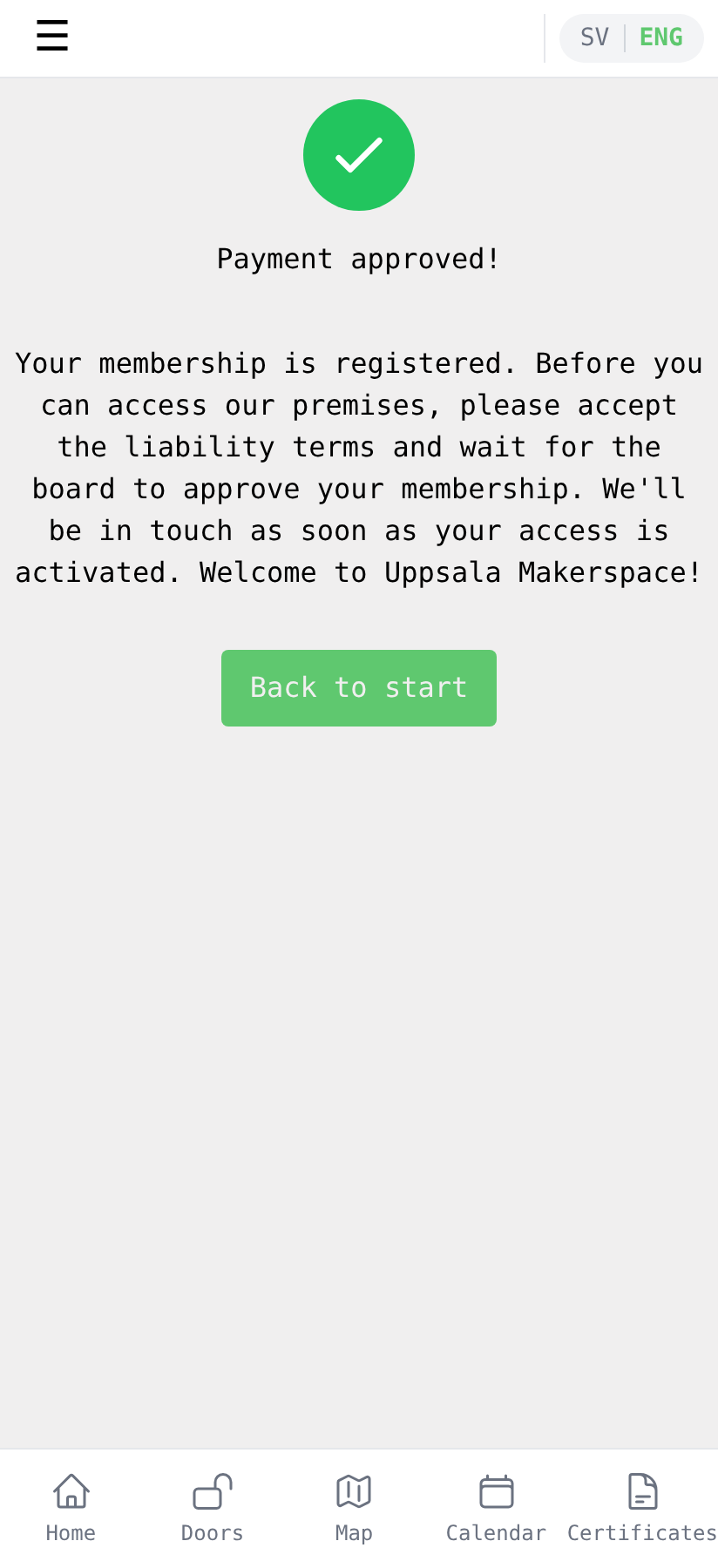 Payment approved