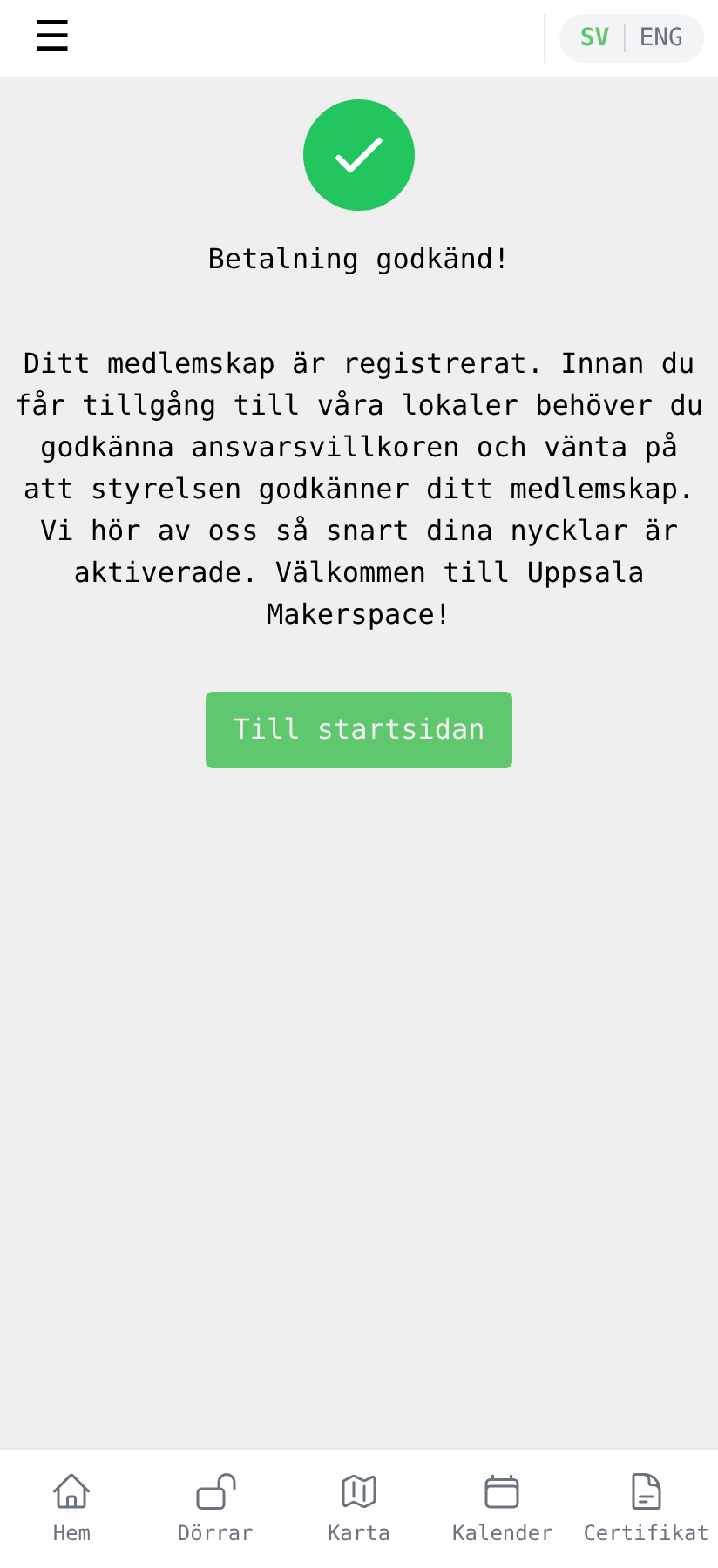 Betalning godkänd